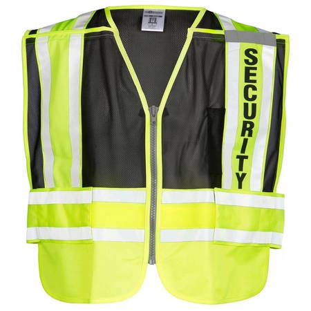 KISHIGO M-XL, Lime, ANSI Compliant, 200 Series Public Safety Vest Security 8055BZ-M-XL